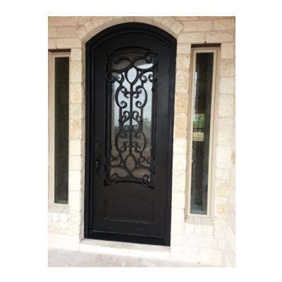 China Heat Insulation Support Customization Exterior Iron French Doors Iron Single Door Design Wrought Iron Door for sale