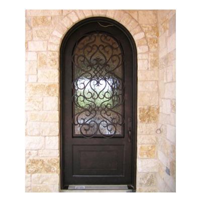 China Heat Insulation Supplier Gold Iron Door Design Cast Iron Single Door Wrought Iron French Doors for sale