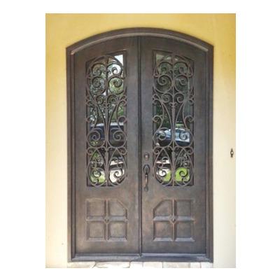 China Wholesale Heat Insulation Factory Cast Iron Door Wrought Iron Storm Doors Iron Door Designs for sale