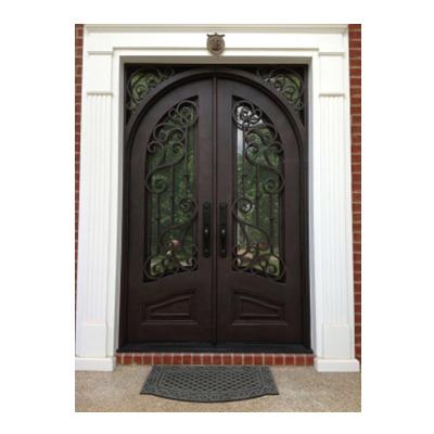 China Custom High Quality Heat Insulation Iron Door Front Door Iron Wrought Prices Single Entry Door for sale