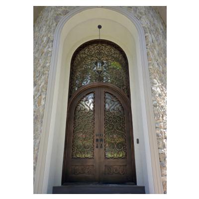 China Wholesale Heat Insulation Factory Iron Mesh Door Exterior Iron French Doors Iron Door for sale