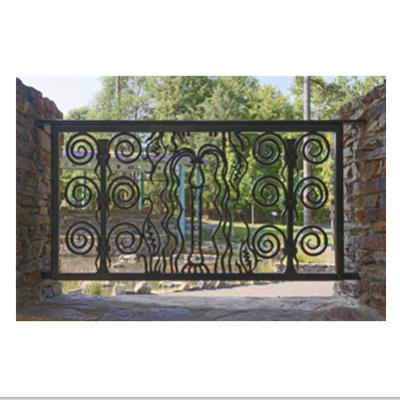 China Quality Wrought Iron Gold Fence Modern Wrought Iron Fence Cheap Iron Fence Guaranteed for sale