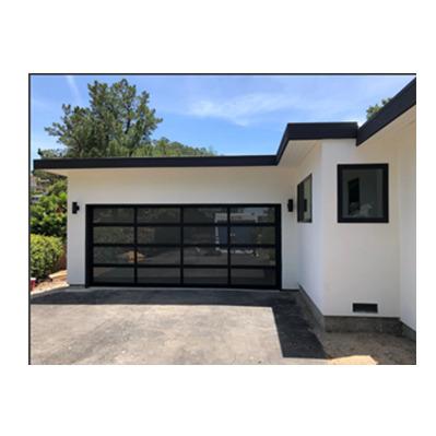 China China factory modern garage door decor iron glass garage door design for sale