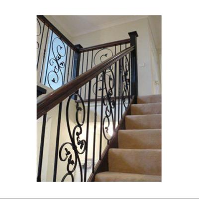 China Beautiful Modern Stair Iron For Home Wrought Iron Railings Stairs Indoor Wrought Iron Stair Railing for sale