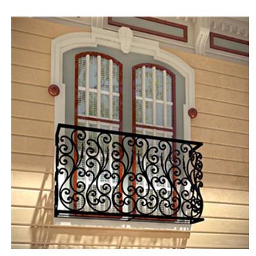 China Wrought Iron Balcony Railing Iron Grill Bohemian Design for Balcony Balcony Iron Grill Design for sale