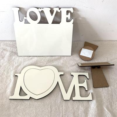 China Customized gifts MDF glosy white ardboard photo frame blank sublimation BAMBOO wooden picture frame for sale