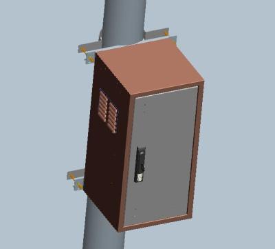 China Pole Mounted Outdoor Cabinet for Power System, IP55, Water Proof, Anti Corrosion for sale