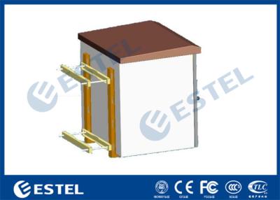 China IP55 Pole Mount Cabinet Small Outdoor Metal Box With Equipment Tray for sale