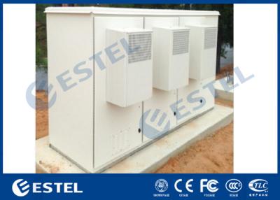 China Three Compartments Galvanized Steel Outdoor Base Station Including Mounting Rack for sale