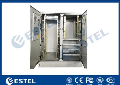 China Communication Rack Outdoor Cabinet Two Compartments CE Certificated for sale