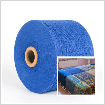 China Antistatic blue ne 16 or 18 regenerated cotton blended yarn for blanket and sheet for sale