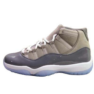 China Cushioning Popular Styles Og Mens Genuine Leather Basketball Shoes AJ 11 Cool Gray Men Designer Sneakers Sports Shoes for sale