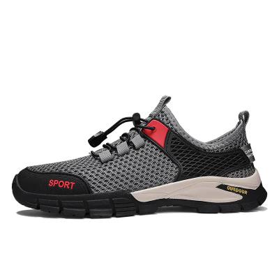 China Fashion\Comfortable\Durable\Breathable Mesh Water Shoes Quick Dry Aqua Shoes Men's Lace Up Outdoor Sneakers Increasing Shoes for sale