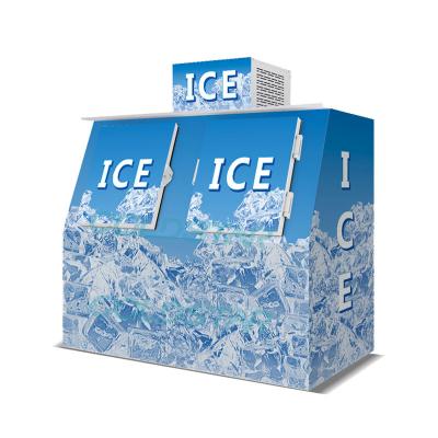 China Bagged Ice Storage Bin Ice Merchandiser Solid Doors Tall Freezers Outdoor Commercial Freezers for sale