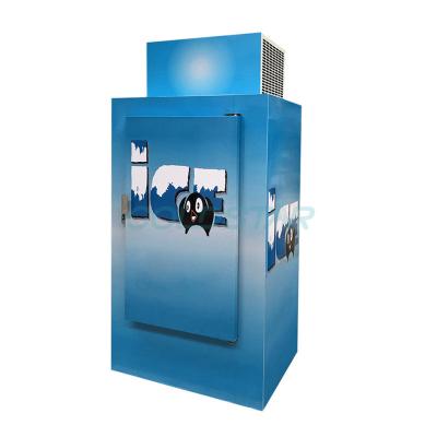 China Large Bagged Freezers Ice Storage Bin Ice Merchandiser Commercial Freezers Painted Galvanized Steel Solid Doors 300l All Climate for sale