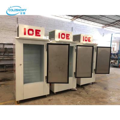 China Freezers Cooling Applications Commercial Refrigerated Storage Bin Ice Storage Bin Freezer Box Indoor Glass Door for sale