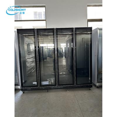 China Single-Temperature Supermarket Door Cooler and Freezer Showcase Fridge Display Remote Glass Fridge for Frozen Food or Drinks for sale