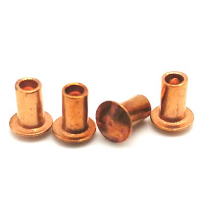 China Industry Customized Copper Truss Head Semi-Tubular Rivets Manufacturer China Copper Truss Head Rivets for sale