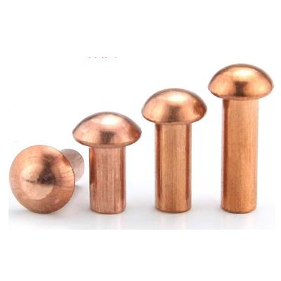 China OEM Factory Solid Copper Truss Head Automotive Rivet Samples Ready In 10 Days Solid Copper Rivets for sale