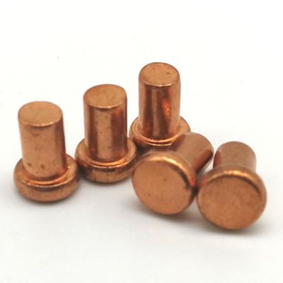 China OEM Factory Solid Automotive Copper Rivets Samples Ready Within 10 Days Copper Rivets for sale