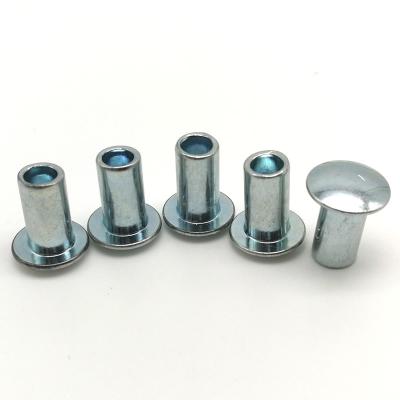 China The Industry OEM Semi Tubular Rivets Early 1998 Steel Rivet Manufacturer Half Tubular Steel Rivets for sale