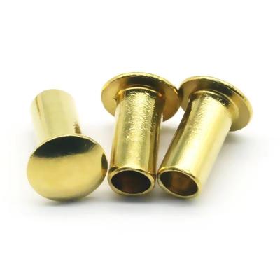 China Industry Customized China Half Tubular Brass Rivets Semi Tubular Brass Rivets Manufacturer for sale