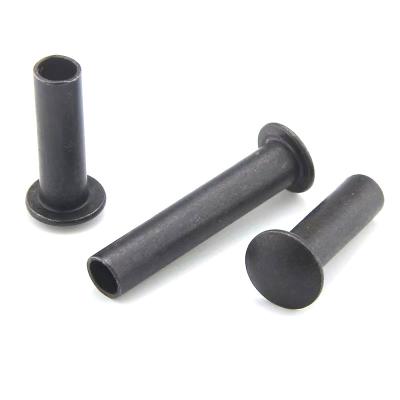 China Custom Automotive Semi Tubular Rivets Iron Black Galvanized 10 Days For Samples Iron Rivets for sale