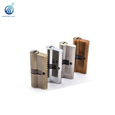 China Connected brass door lock cylinder with computer keys for sale