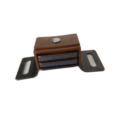 China Easy Installation Double Magnetic Hook Latch In Latches Brown For Cabinet Door Shutter for sale