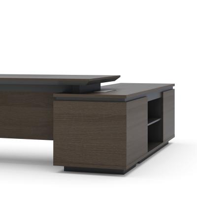 China Luxury kanto de kerja de meja de Mesa Escritorio de bureau L Shaped Executive Office boss Table de bureau Minimalism 2.2M Office Furniture Right Modern Wood for sale