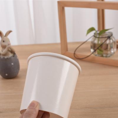 China 32oz 1000ml Disposable White Double Type PE Coated Large Soup Paper Bucket With Paper Lids for sale