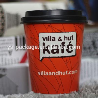 China Eco Disposable Competitive Price Modern Double Wall Coffee Paper Cup With Lids for sale