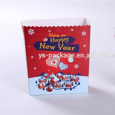 China Recycled Folding Materials Festiva Promotion Food Grade 85oz Paper Popcorn Box for sale