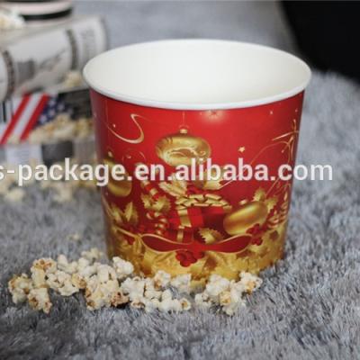 China High Quality Disposable Popcorn 85oz Food Grade Paper Bucket for sale