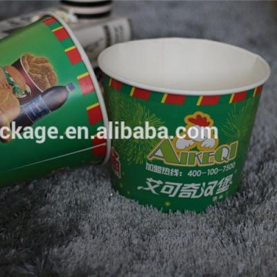 China Disposable 150oz Fired Chicken and Burger Paper Bucket for sale