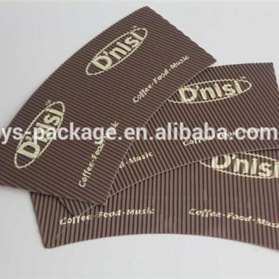 China Eco Friendly Disposable 8-24oz Paper Cup Sleeve For Hot Drinks Food Certification for sale