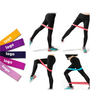 China Durable Booty Bands Stretching Home Gym Training Non Slip Latex Exercise Elastic Logo Fitness Loop Set Custom Printed Resistance Bands for sale