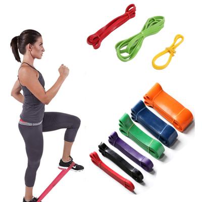 China Durable Custom Made Latex Band Anti Slip Resistance Bands Set Exercise Fitness Equipment Long for sale