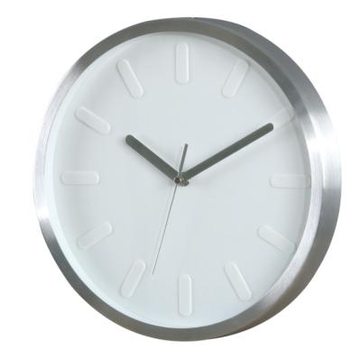 China Mordern Metal Custom Aluminum Frame Quartz Modern Style China Wall Clock for sale