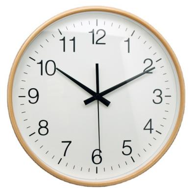 China Non-ticking Modern Wooden Calendars Wall Clock Solid Wood For Living Room for sale