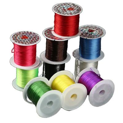 China Wholesale 50m/roll DIY Braided Thread Bracelet Multicolor Fine Jade Thread Beaded Handmade Crystal Jewelry Elastic for sale