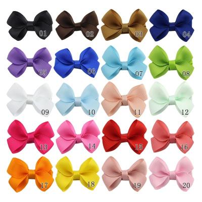 China School Soft Solid Bows Hair Clips For Babies Ribbons Barrettes Students Hair Clips Hair Accessories for sale