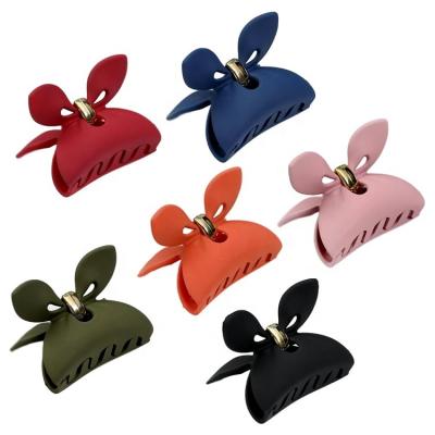 China Cute Acrylic Bunny Ear Butterfly Korean Fashion Plastic Resin Octopus Hair Claw Jaw Barrettes Bunny Ear Clips Hair Clasps or Women Girl for sale