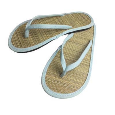 China Custom Eco Friendly Slipper Bamboo Slippers Ect Logo Straw Flip Flops Hotel Slippers Eco for sale