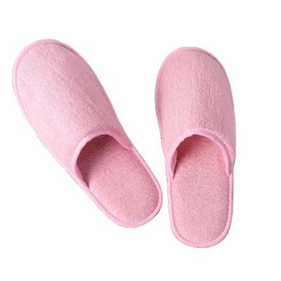 China Wholesale Manufacturing Luxury Soft Comfortable Breathable Eva Luxury Pink Cotton Washable Slipper Bedroom Slippers Spa Shoes For Hilton Hotels for sale