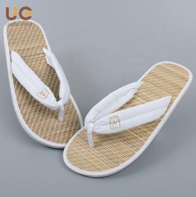 China Comfortable Washable Durable Customized OEM Eco-Friendly Summer Non-Slip Bamboo Flip Flops Open Toe Slipper For 5 Star Hotels for sale