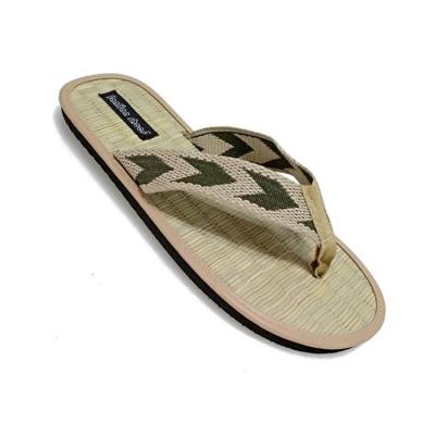 China Trend Straw Slippers High Quality Fashion Tatami Home Flip Flops Eco Slipper Men Women Beach Slippers Anti-skid Flip Flop for sale