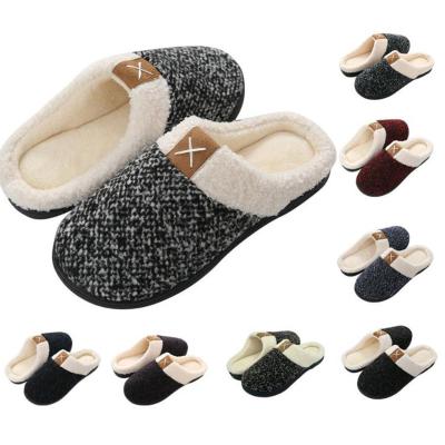 China Wholesale Plush Fluffy Indoor Warm Slipper Shoes Fashion Trend Slipper Cotton Adult Slippers Men Women Housekeeping Shoes for sale