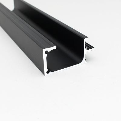 China Modern Wholesale Powder Coated Black G Profile Handle Kitchen Cabinet Aluminium Handle for sale