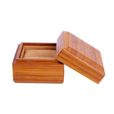 China Europe High Quality Square Bamboo Gift Storage Jewelry Packaging Box for sale